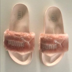 Pink furry slides
